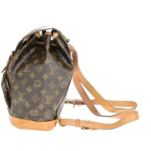LOUIS VUITTON Montsouris MM Backpack Bag Monogram Leather Brown main image 4